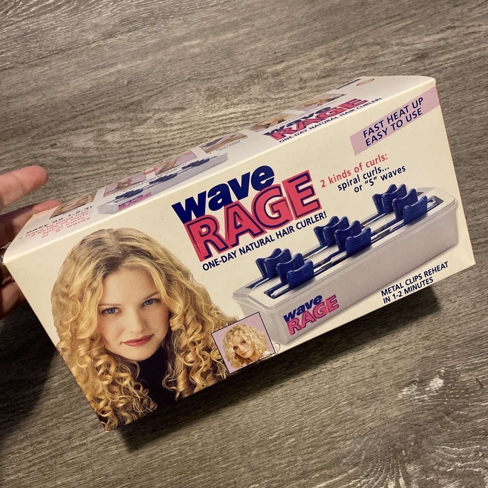 SEALED! WAVE RAGE HELEN OF TROY DC300 HAIR SETTER ONE-DAY NATURAL HAIR CURLER